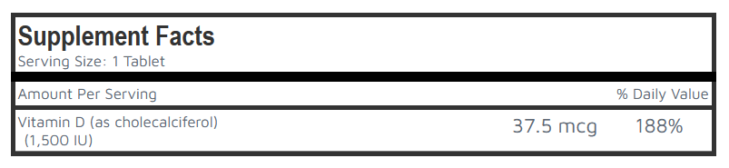 Vitamin D 1500IU - Tablets - Image 2