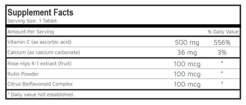 Vitamin C500 with Rose Hips - Tablets - Image 2