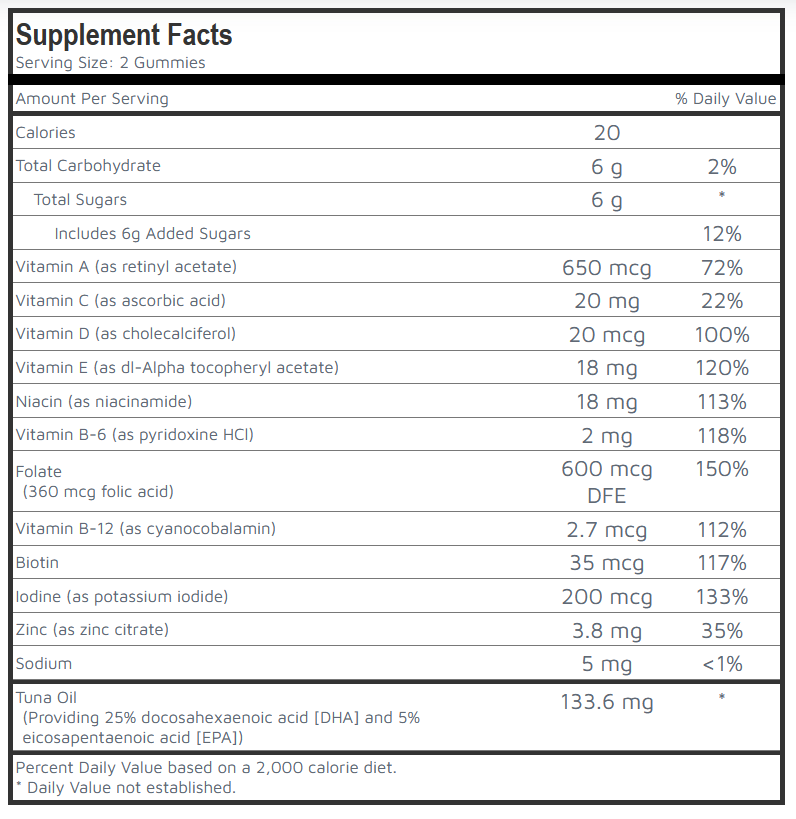 Prenatal Multivitamin Gummy with Fish Oil - Gummies - Image 2