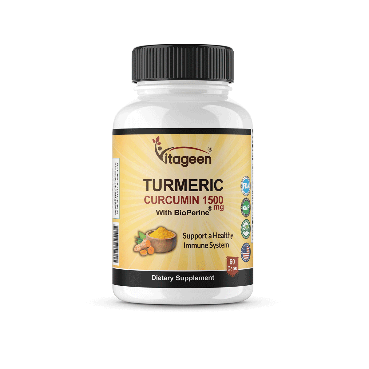 Turmeric 1500mg with BioPerine- Herbal Formulations- Capsules