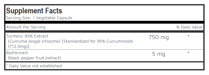 Turmeric 1500mg with BioPerine- Herbal Formulations- Capsules - Image 2