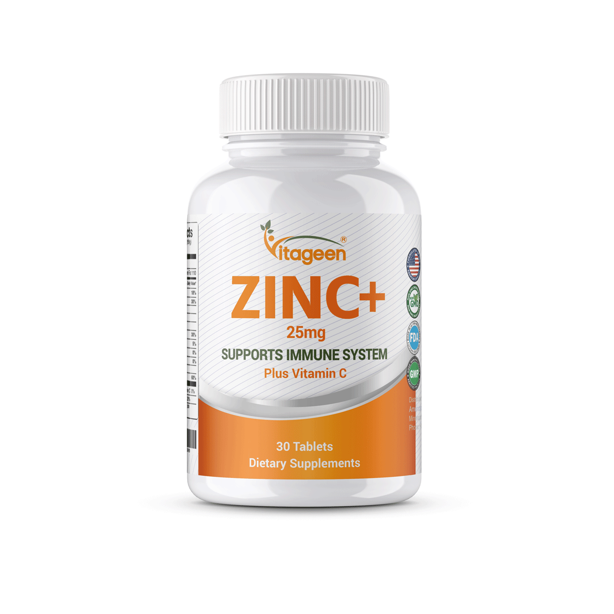 Zinc 25mg with Vitamin C Dissolving- Minerals - Tablets