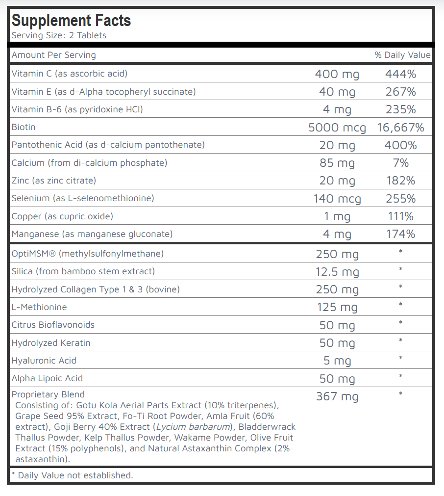 Hair, Skin & Nails - Special Formulations - Tablets - Image 2