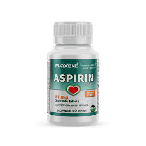 Aspirin Low Dose 81 mg, Chewable Tablets, Orange Flavor
