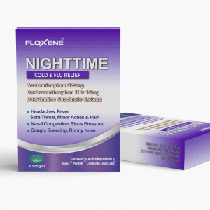 Nighttime Cold and Flu Relief Softgels, Relieves Major Flu Symptoms, Softgels