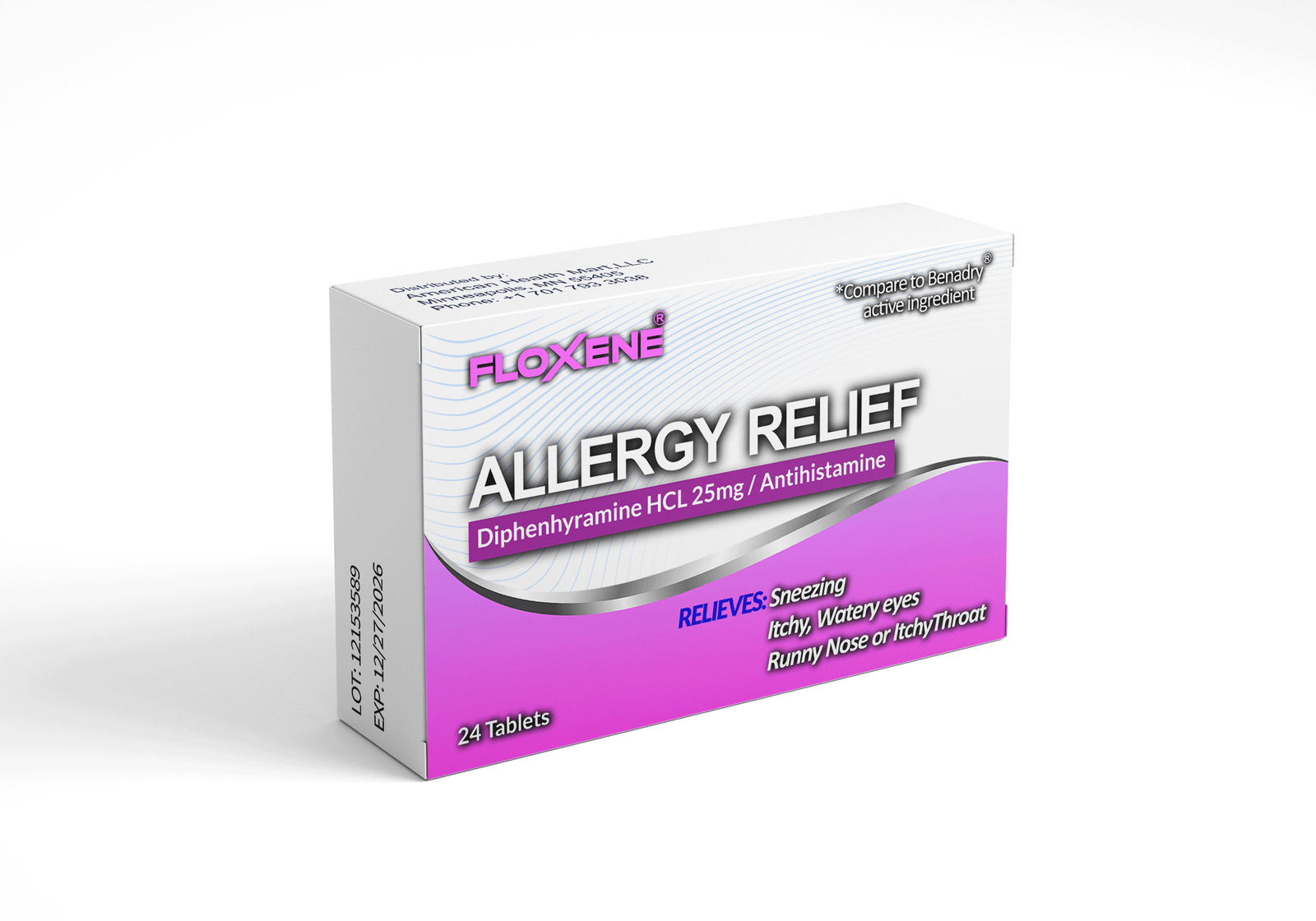 Sleep Aid Diphenhydramine 25 mg, non-habit forming Tablets