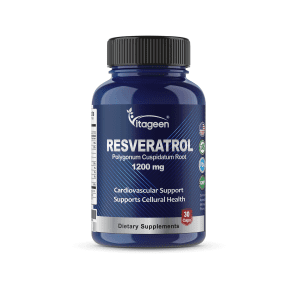 Resveratrol 1,200mg Capsules- From Polygonum Cuspidatum Root – Vegan-Friendly – Non-GMO – Gluten-Free